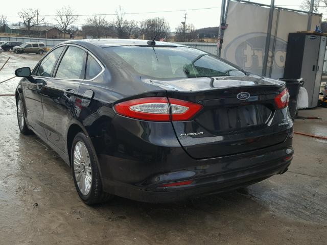 3FA6P0LU8ER174433 - 2014 FORD FUSION SE BLACK photo 3