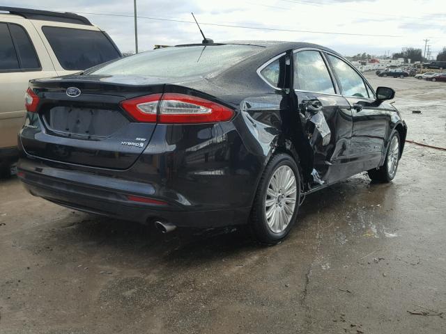 3FA6P0LU8ER174433 - 2014 FORD FUSION SE BLACK photo 4