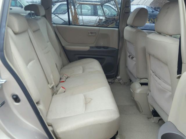 JTEGD21AX60149185 - 2006 TOYOTA HIGHLANDER BEIGE photo 6