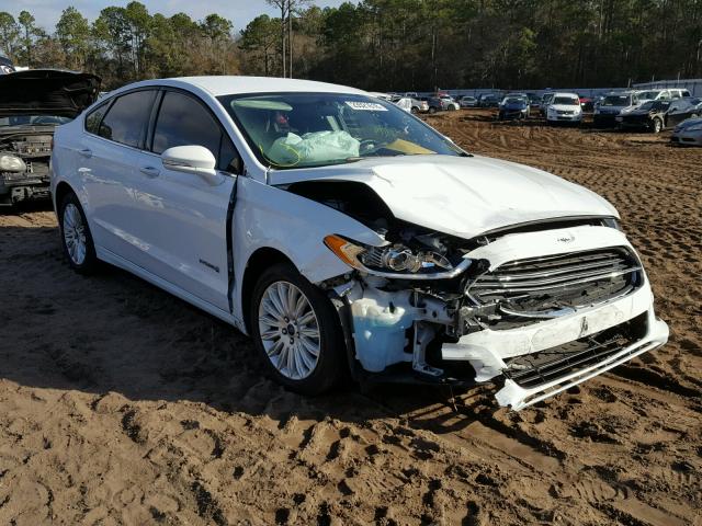 3FA6P0LU6ER229106 - 2014 FORD FUSION SE WHITE photo 1