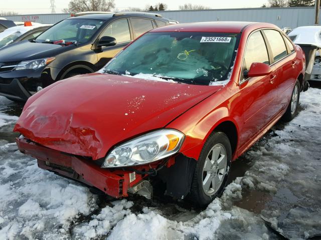 2G1WG5EK3B1124888 - 2011 CHEVROLET IMPALA LT RED photo 2