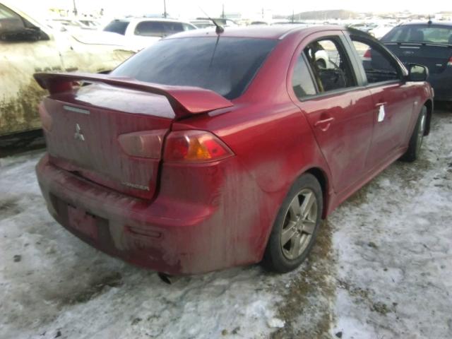 JA3AU26U68U607649 - 2008 MITSUBISHI LANCER ES RED photo 4