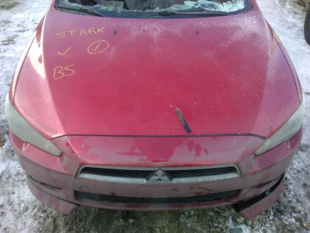 JA3AU26U68U607649 - 2008 MITSUBISHI LANCER ES RED photo 7