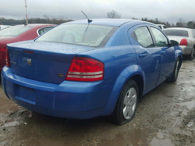 1B3LC46R98N257708 - 2008 DODGE AVENGER SE BLUE photo 4