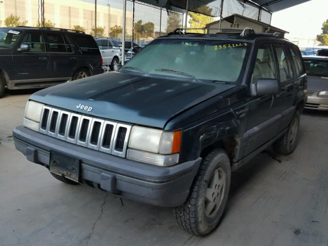 1J4GZ58S9SC671587 - 1995 JEEP GRAND CHER GREEN photo 2