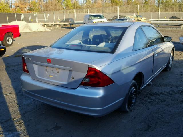 1HGEM22512L041934 - 2002 HONDA CIVIC LX SILVER photo 4