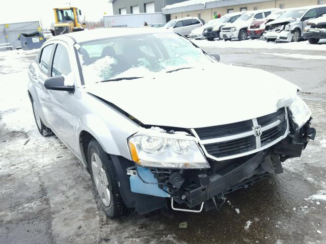 1B3CC4FB0AN101582 - 2010 DODGE AVENGER SX SILVER photo 1