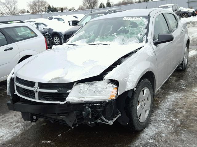 1B3CC4FB0AN101582 - 2010 DODGE AVENGER SX SILVER photo 2