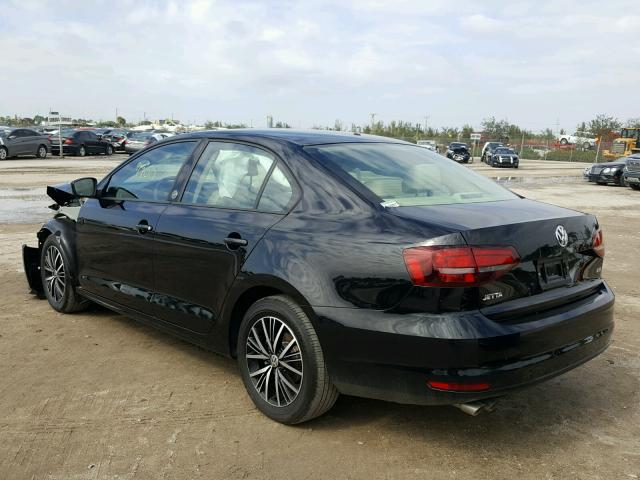 3VWDB7AJ9JM226108 - 2018 VOLKSWAGEN JETTA SE BLACK photo 3