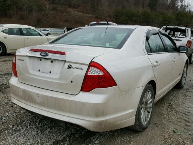 3FADP0L31AR134476 - 2010 FORD FUSION HYB WHITE photo 4