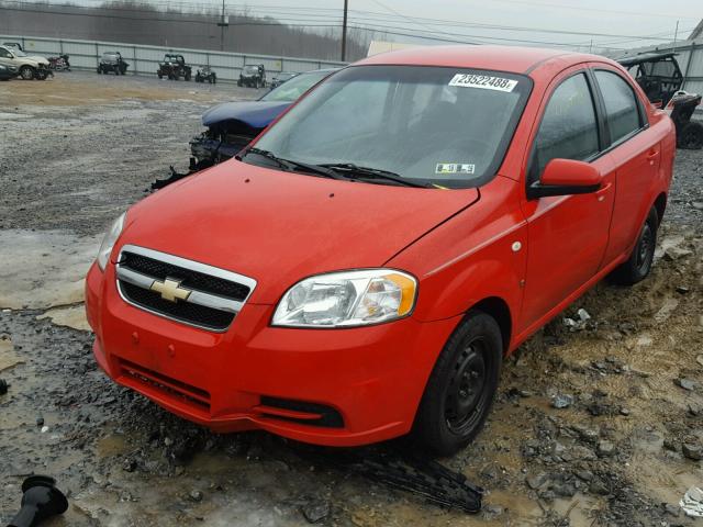 KL1TD566X7B067964 - 2007 CHEVROLET AVEO BASE RED photo 2