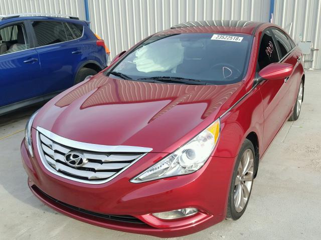 5NPEC4AC3DH799181 - 2013 HYUNDAI SONATA SE RED photo 2