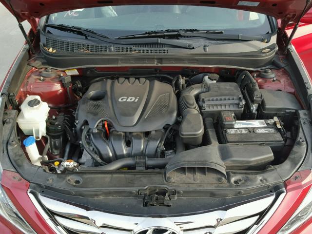 5NPEC4AC3DH799181 - 2013 HYUNDAI SONATA SE RED photo 7