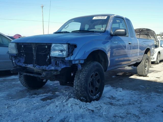 4TASM92N7XZ572033 - 1999 TOYOTA TACOMA XTR BLUE photo 2