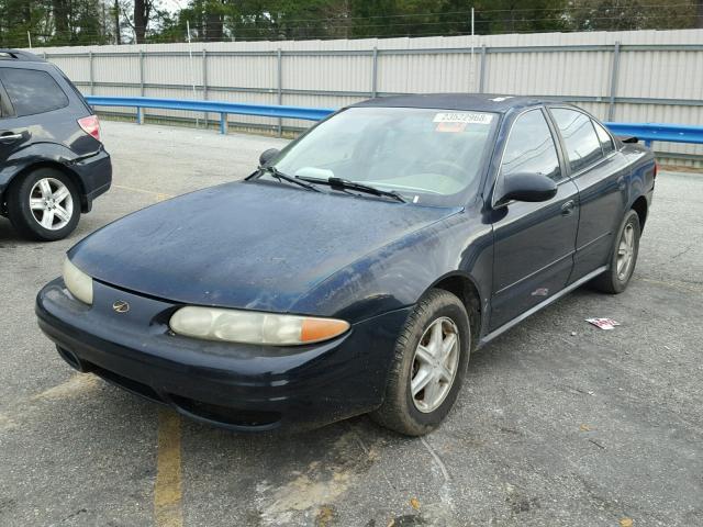 1G3NL52E52C179298 - 2002 OLDSMOBILE ALERO GL BLACK photo 2