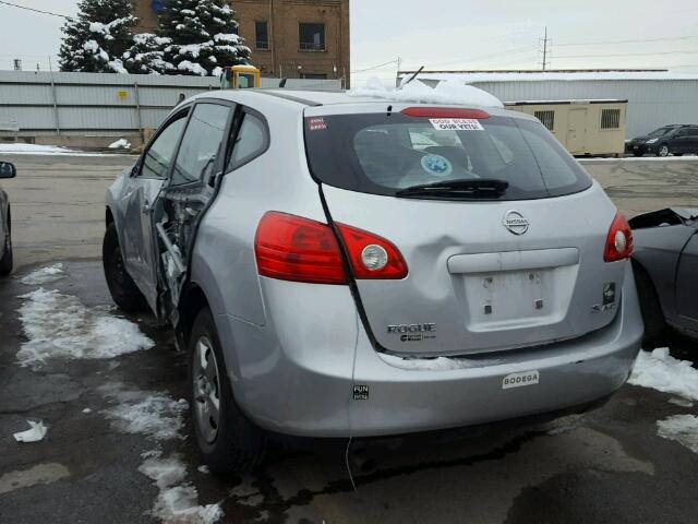 JN8AS58V19W188506 - 2009 NISSAN ROGUE S SILVER photo 3