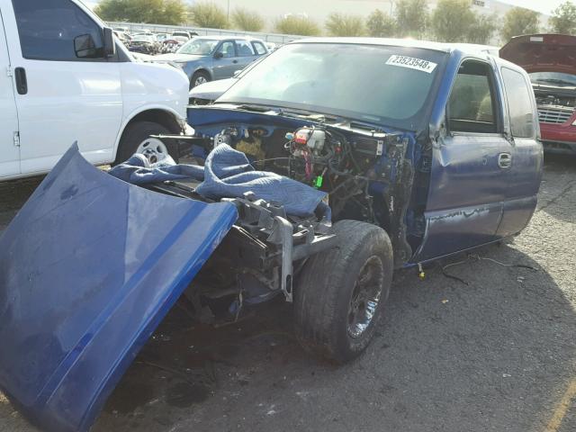 2GCEK19N631326219 - 2003 CHEVROLET SILVERADO BLUE photo 2