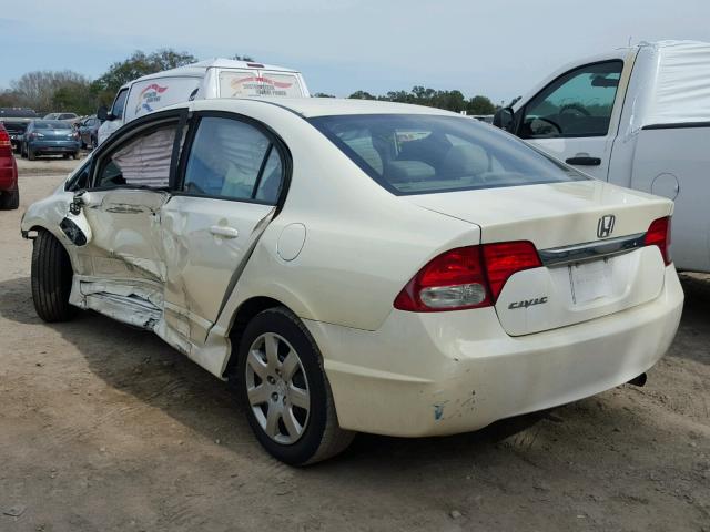 19XFA1F59BE019933 - 2011 HONDA CIVIC LX WHITE photo 3