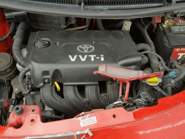 JTDJT923X85143625 - 2008 TOYOTA YARIS RED photo 7