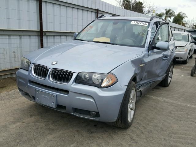 WBXPA93436WG74430 - 2006 BMW X3 3.0I BLUE photo 2