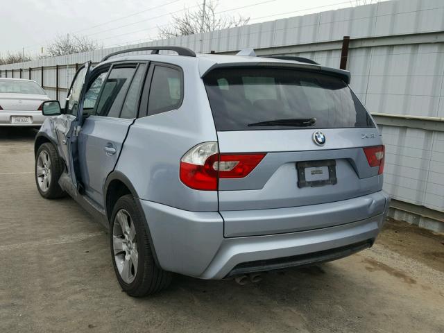 WBXPA93436WG74430 - 2006 BMW X3 3.0I BLUE photo 3