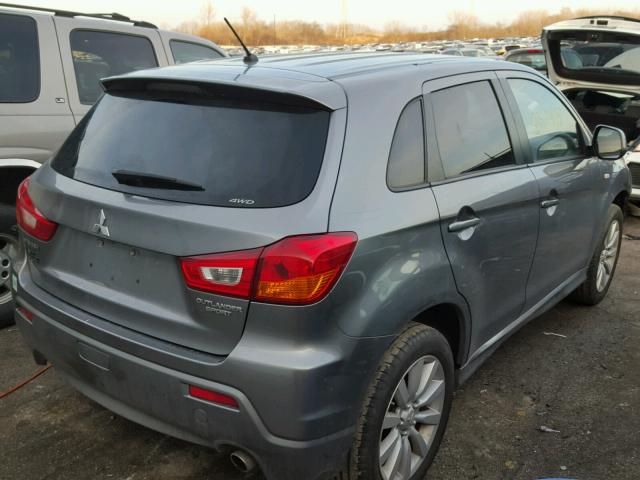 JA4AR4AU1BZ021113 - 2011 MITSUBISHI OUTLANDER GRAY photo 4