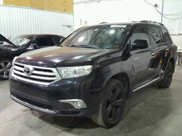 5TDYK3EH2BS039878 - 2011 TOYOTA HIGHLANDER BLACK photo 2