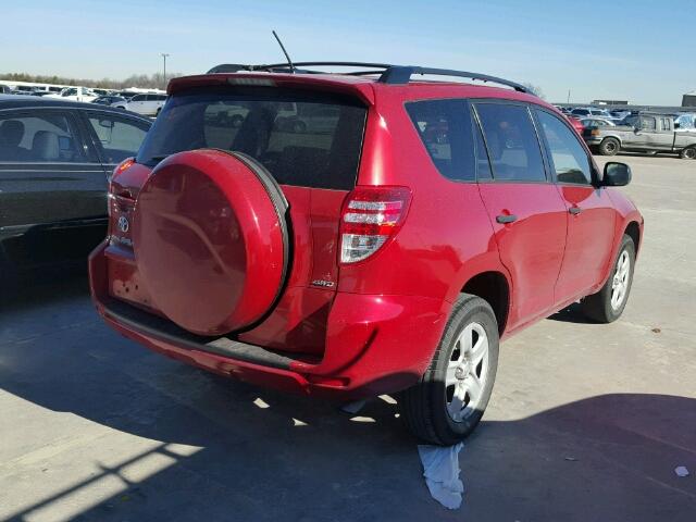 2T3BF4DV9AW038294 - 2010 TOYOTA RAV4 RED photo 4