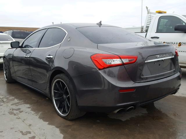 ZAM57XSA9F1144502 - 2015 MASERATI GHIBLI GRAY photo 3