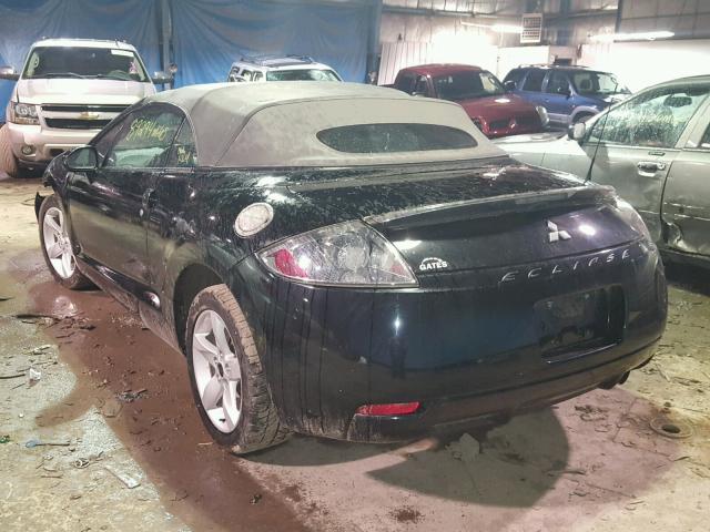 4A3AL25F27E024783 - 2007 MITSUBISHI ECLIPSE SP BLACK photo 3