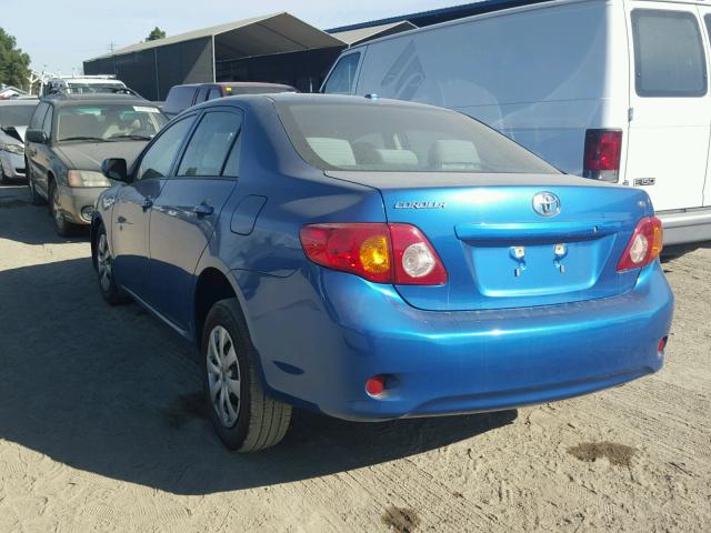 1NXBU4EE9AZ339810 - 2010 TOYOTA COROLLA BA BLUE photo 3