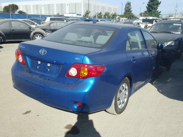 1NXBU4EE9AZ339810 - 2010 TOYOTA COROLLA BA BLUE photo 4