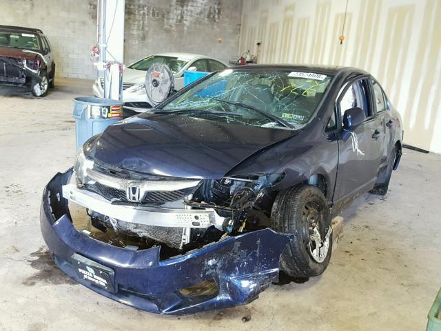 2HGFA1F52AH528654 - 2010 HONDA CIVIC LX BLUE photo 2