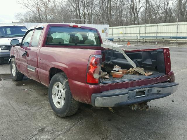 1GCEC19Z45Z233063 - 2005 CHEVROLET SILVERADO MAROON photo 3