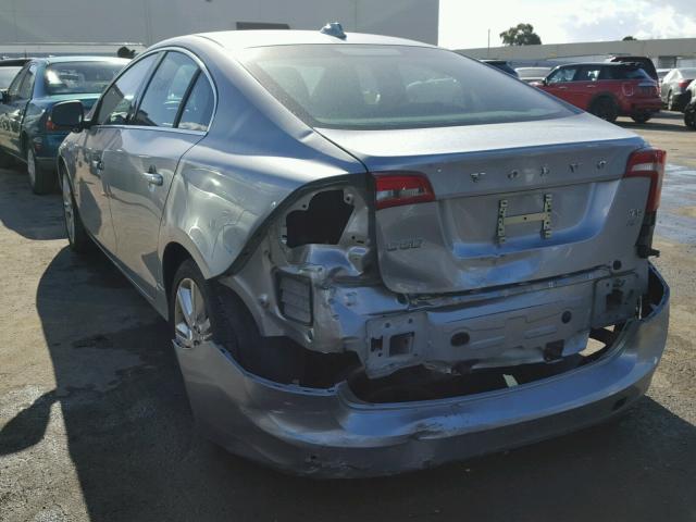 YV1902FH0B2013655 - 2011 VOLVO S60 T6 SILVER photo 3