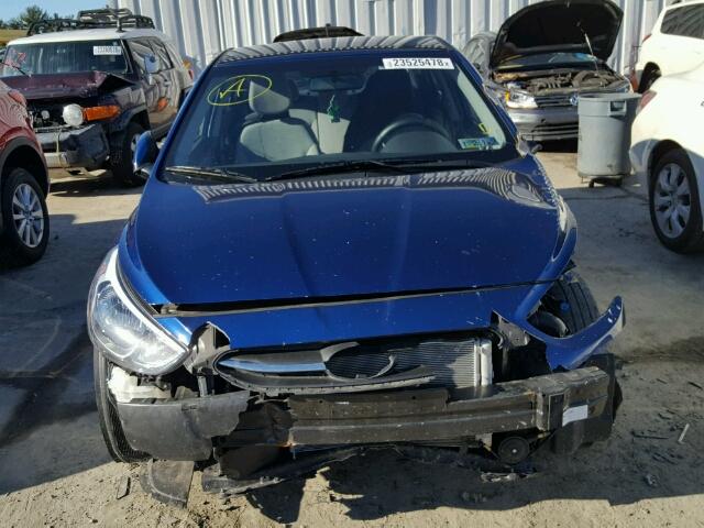 KMHCT4AE5FU861189 - 2015 HYUNDAI ACCENT GLS BLUE photo 9