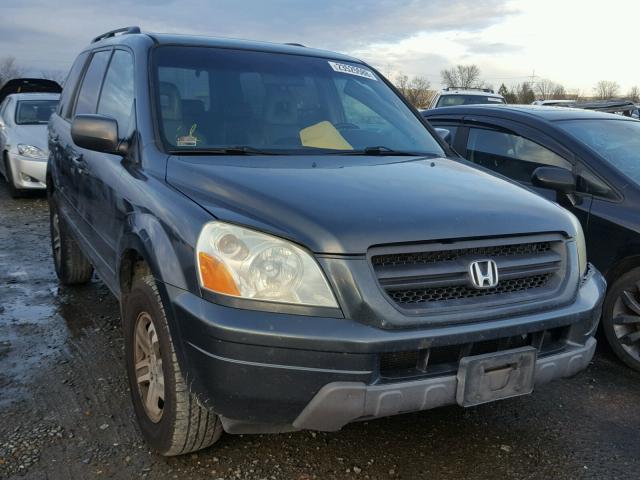 2HKYF18664H507462 - 2004 HONDA PILOT EXL BLUE photo 1