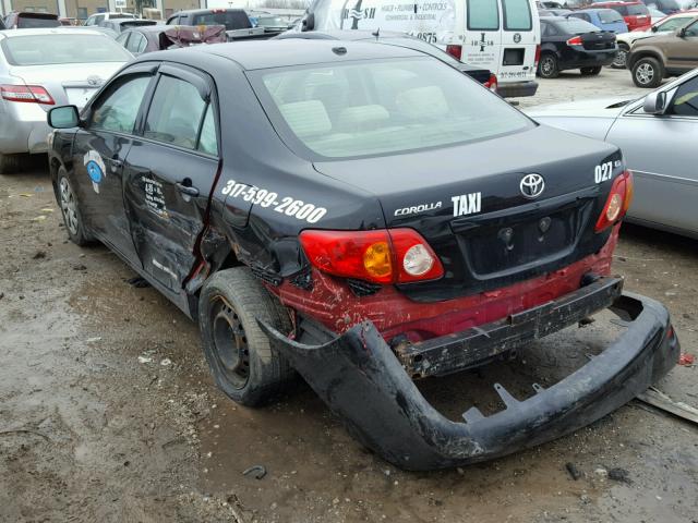 JTDBL40E099052319 - 2009 TOYOTA COROLLA BA BLACK photo 3