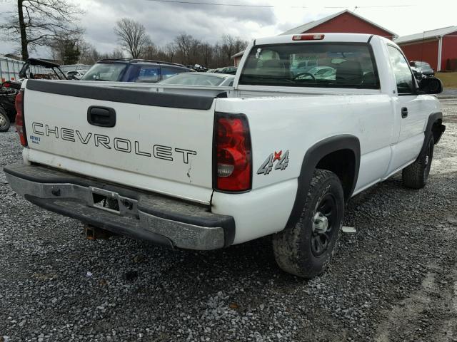 1GCEK14X25Z350150 - 2005 CHEVROLET SILVERADO WHITE photo 4