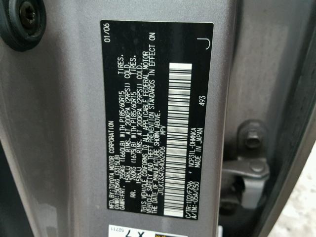 JTLKT334764062906 - 2006 TOYOTA SCION XB 灰色 照片 10