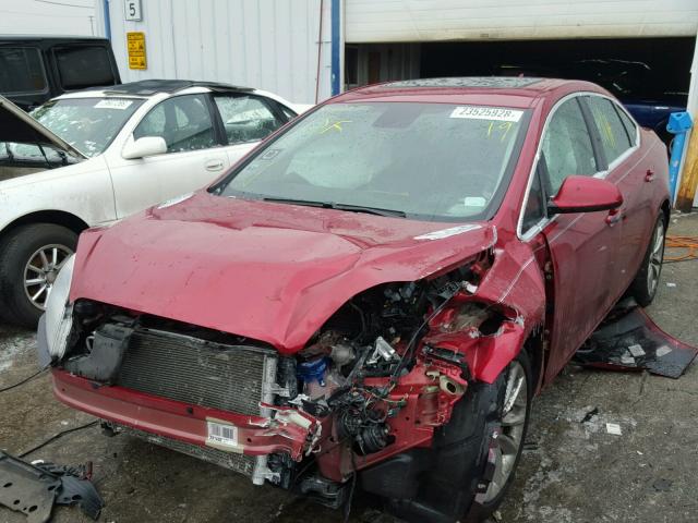 1G4PP5SK4E4197661 - 2014 BUICK VERANO BURGUNDY photo 2