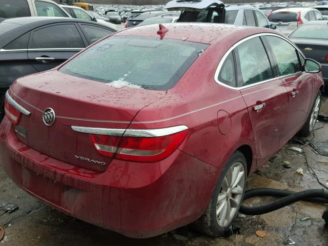 1G4PP5SK4E4197661 - 2014 BUICK VERANO BURGUNDY photo 4