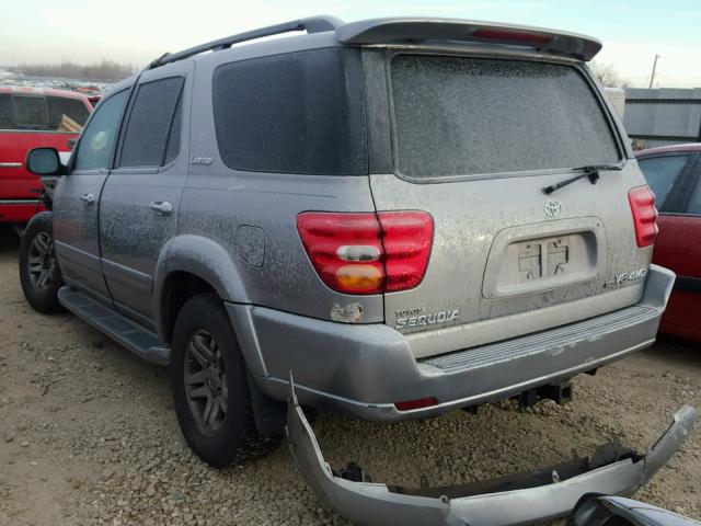 5TDBT48A23S138127 - 2003 TOYOTA SEQUOIA LI GRAY photo 3