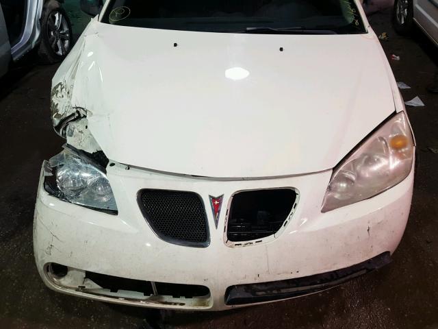 1G2ZG57B584218225 - 2008 PONTIAC G6 BASE WHITE photo 7