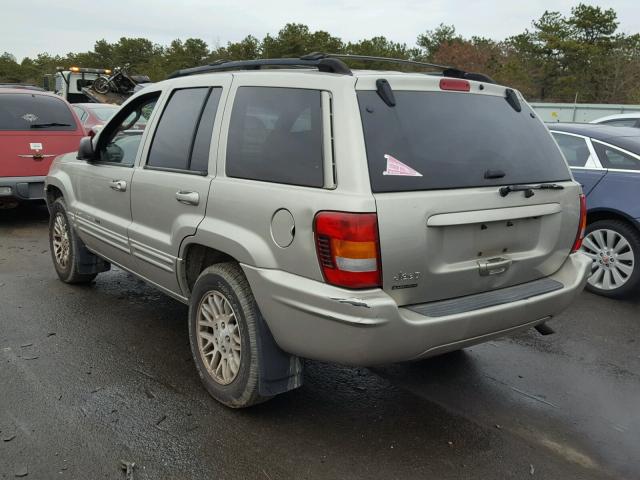 1J8GW58S93C511475 - 2003 JEEP GRAND CHER BEIGE photo 3