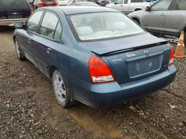 KMHDN45D72U373789 - 2002 HYUNDAI ELANTRA GL GREEN photo 3