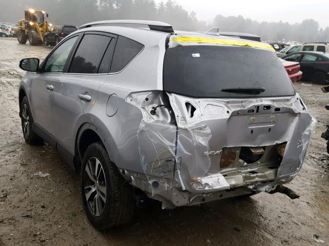 2T3RFREV6HW596849 - 2017 TOYOTA RAV4 XLE GRAY photo 3