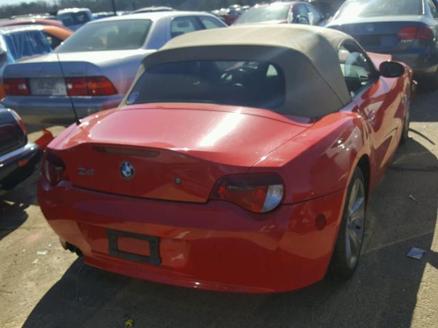 4USBU33517LW70102 - 2007 BMW Z4 3.0 RED photo 4