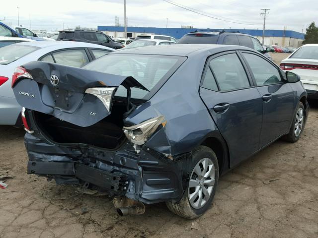 2T1BURHE2FC323479 - 2015 TOYOTA COROLLA L GRAY photo 4