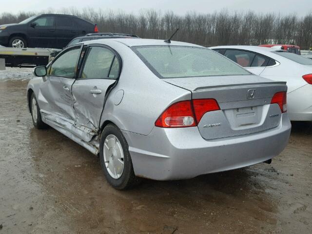 JHMFA36256S014408 - 2006 HONDA CIVIC HYBR SILVER photo 3